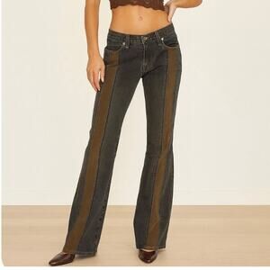 Rare Vintage Y2K Ces’t Toi Low Rise Hip Hugger Boho Grunge Flared Jeans Size 26